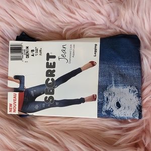 Brand New SECRET DISTRESSED LOOK DEMIN LEGGINGS-A/B